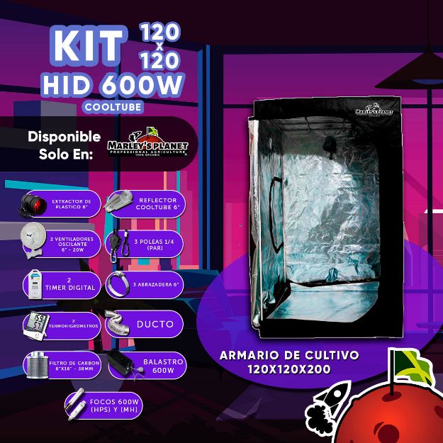 Imagen de KIT 120X120 - HID 600w COOLTUBE