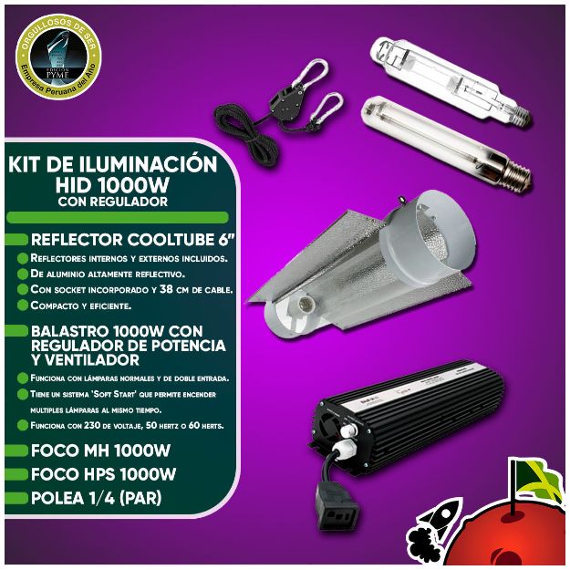 Imagen de KIT DE ILUMINACION HID 1000W CON REGULADOR