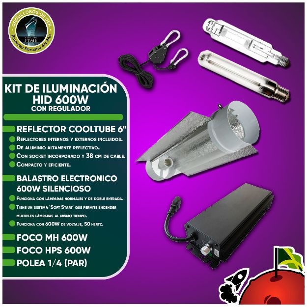 Imagen de KIT DE ILUMINACION HID 600W CON REGULADOR