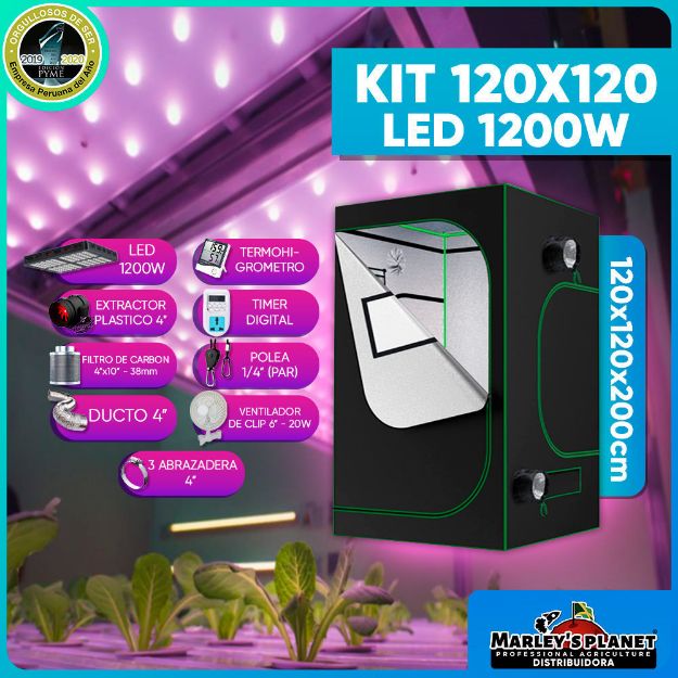 Imagen de KIT DE CULTIVO 120x120 - LED 1200w