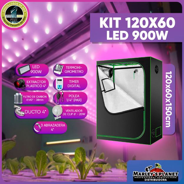 Imagen de KIT DE CULTIVO 120x60 - LED 900w