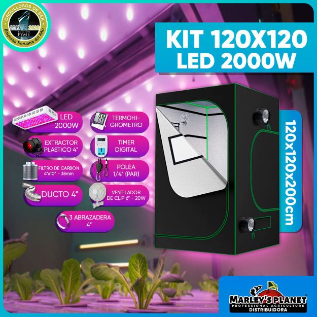 Imagen de KIT DE CULTIVO 120x120 - LED 2000w