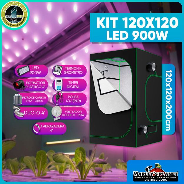 Imagen de KIT DE CULTIVO 120x120 - LED 900w