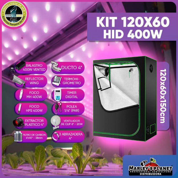 Imagen de KIT DE CULTIVO 120x60 - HID 400w